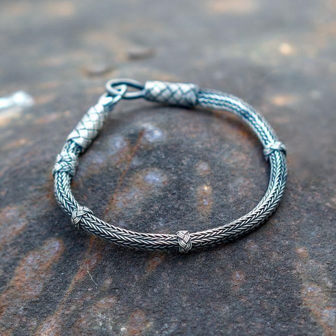 1000 Ayar Gümüş El Örmesi Bileklik - Tesbihcibaba