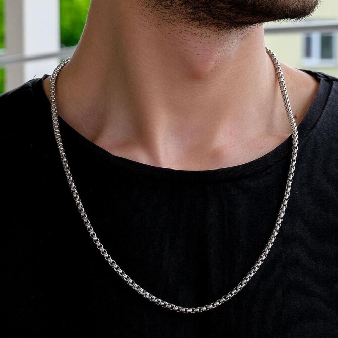 316L Paslanmaz Çelik Kral Zincir Erkek Kolye - Tesbihcibaba