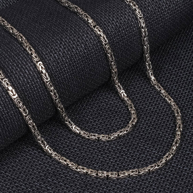  Gümüş Kral Zincir Kolye - Tesbihcibaba