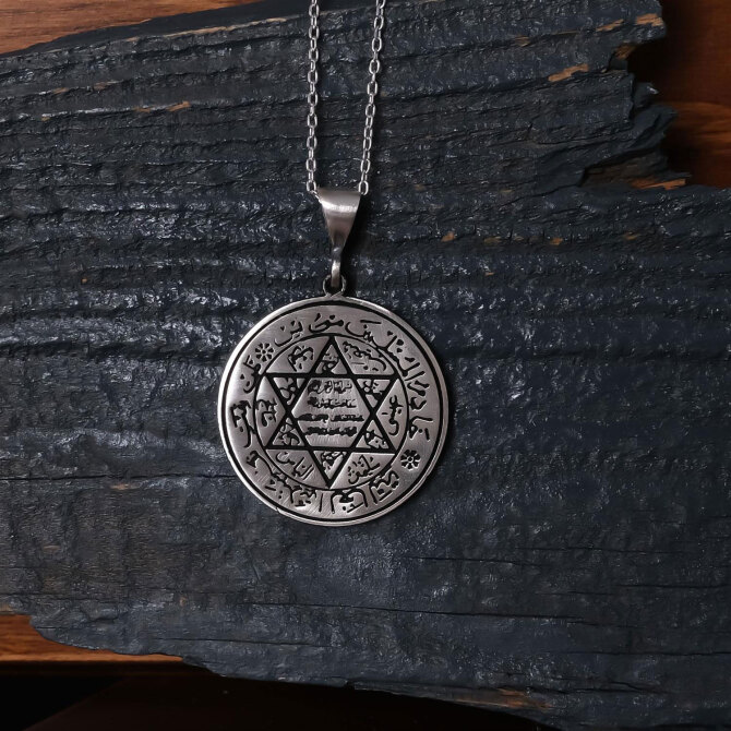  Gümüş Mühr-ü Süleyman Kolye - Tesbihcibaba