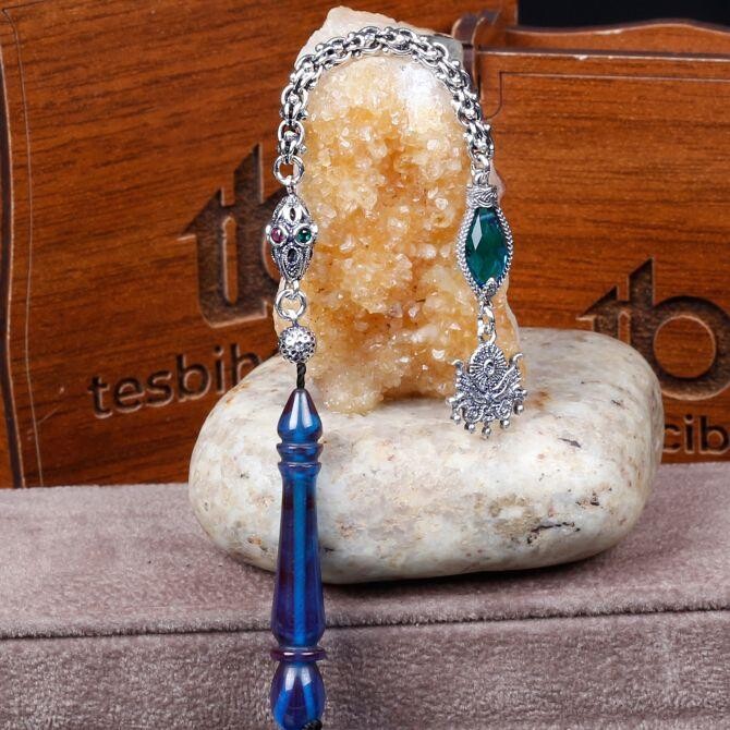 Osmanlı Sancağı Gümüş Tesbih Püskülü - Tesbihcibaba