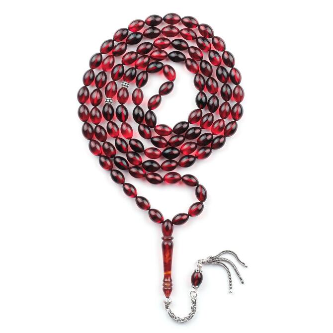 99'lu Gece Kızılı Ateş Kehribarı Namaz Tesbihi - Tesbihcibaba