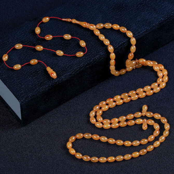 99'luk Osmanlı Kehribar Namaz Tesbihi - Tesbihcibaba