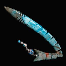 Akdeniz Mix Renk Sıkma Kehribar Balık Tesbih - 1