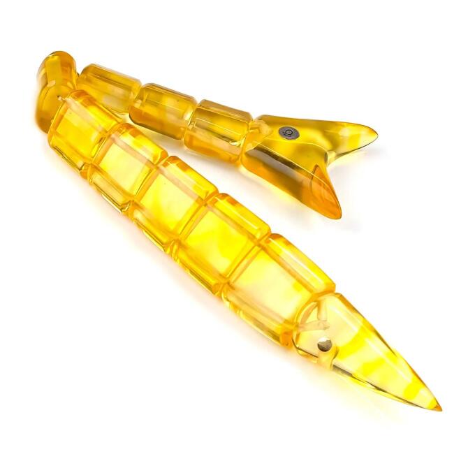 Alev Sarı Sıkma Kehribar Balık Tesbih - Tesbihcibaba