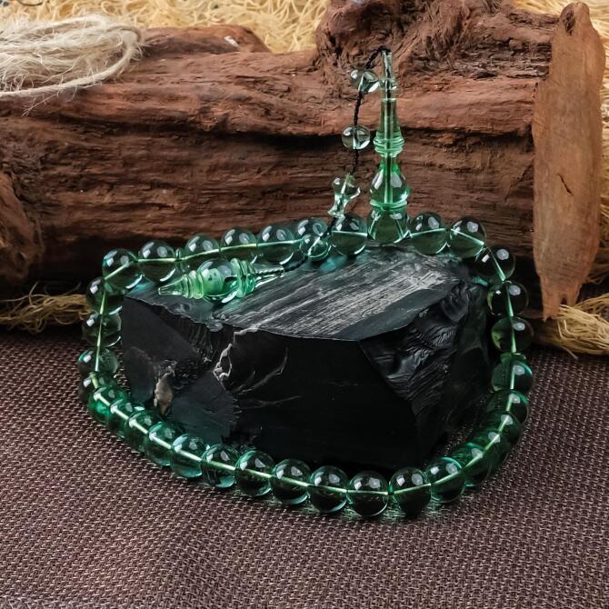 Alkan Usta İmza İşçilik Özel Kesim Ateş Kehribarı Tesbih - Tesbihcibaba