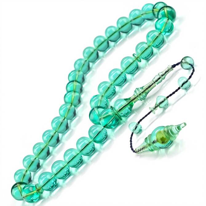 Alkan Usta İmza İşçilik Özel Kesim Ateş Kehribarı Tesbih - Tesbihcibaba