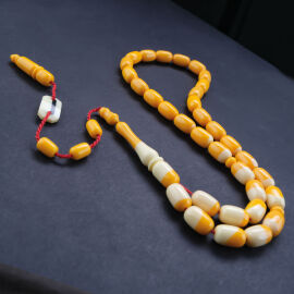 Alkan Usta İşçilik Bilardo Topundan Tesbih 1 Numara Sarı - 1