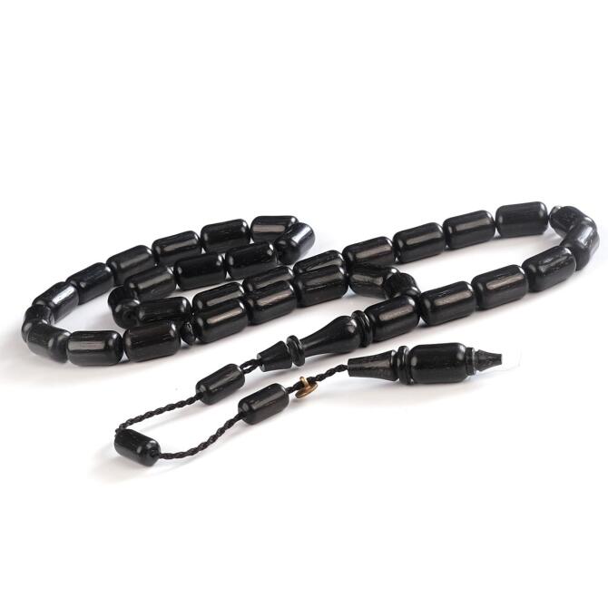 Alkan Usta İşçilik Kapsül Kesim Abanoz Ağacı Tesbih - Tesbihcibaba