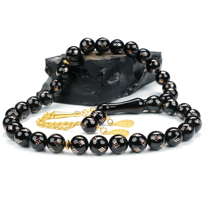 Altın Tasarım Erzurum Oltu Taşı Tesbih - Tesbihcibaba