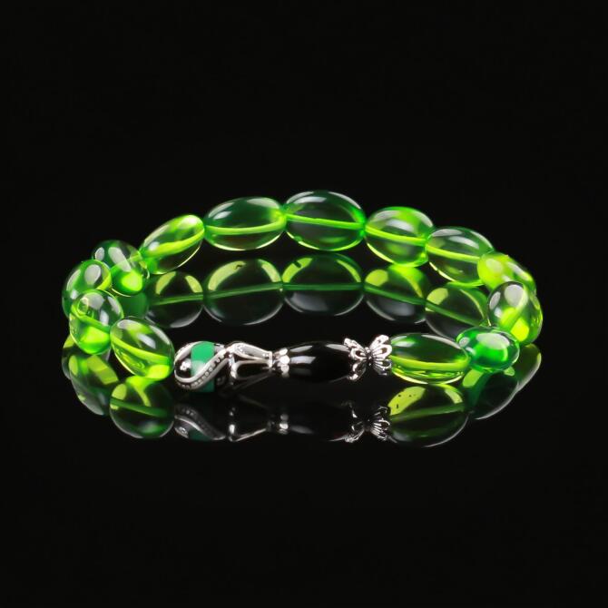 Anadolu Altını Oltu Detay Damla Kehribar Bileklik - Tesbihcibaba