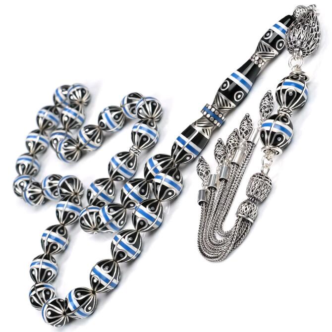 Anatolia Collection -Ay Işııltısı Erzurum Oltu Taşı Tesbih - Tesbihcibaba