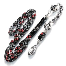 Anatolia Collection - Beyaz Mineli Erzurum Oltu Taşı Tesbih - 1