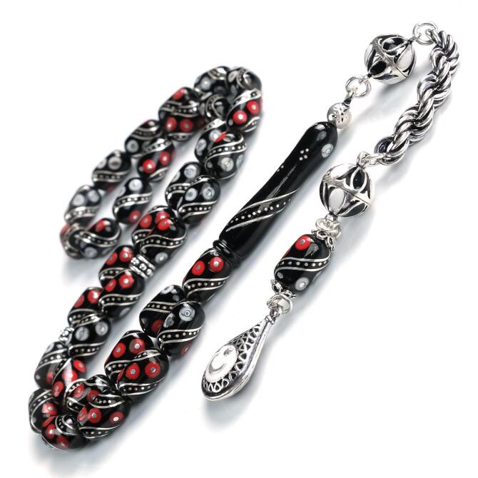 Anatolia Collection - Beyaz Mineli Erzurum Oltu Taşı Tesbih - Tesbihcibaba