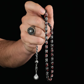 Anatolia Collection - Beyaz Mineli Erzurum Oltu Taşı Tesbih - 2