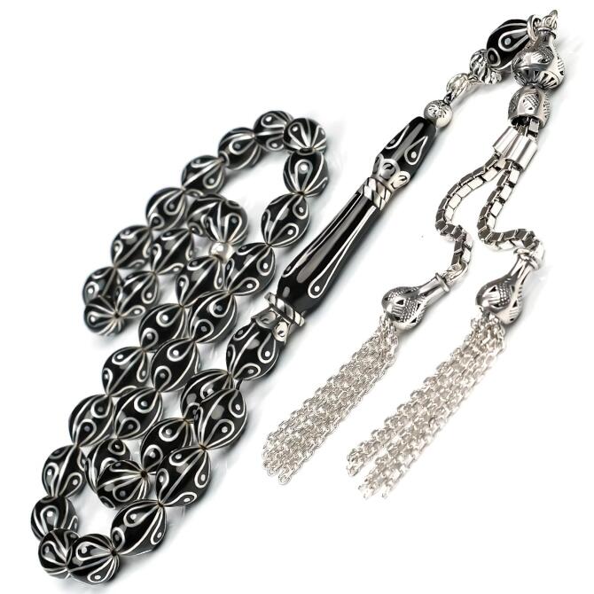 Anatolia Collection - Eşsiz İşleme Erzurum Oltu Taşı Tesbih - Tesbihcibaba