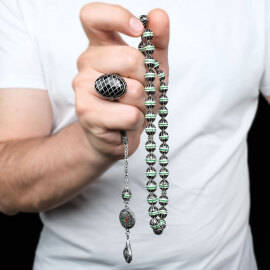 Anatolia Collection - Hakkak İşleme Erzurum Oltu Taşı Tesbih - 2