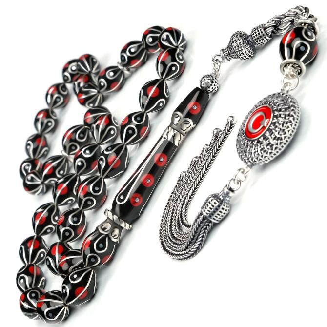 Anatolia Collection - Hilal Püskül Erzurum Oltu Taşı Tesbih - Tesbihcibaba