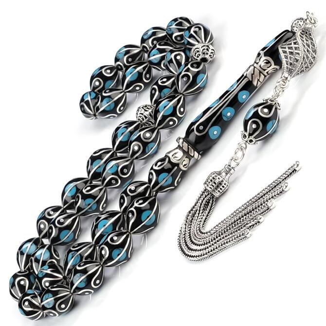 Anatolia Collection - Kafes Püskül Erzurum Oltu Taşı Tesbih - Tesbihcibaba