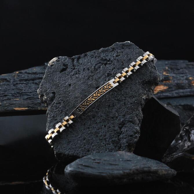 Anchor Örgü Modelist Tasarım Çelik Bileklik - Tesbihcibaba