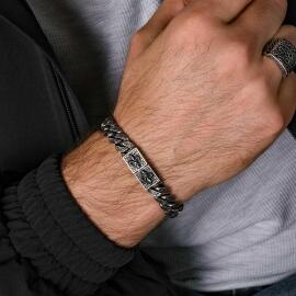 Argento Elite 'Prestige' Bondage Erkek Gümüş Bileklik - 2