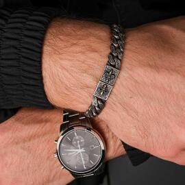 Argento Elite 'Prestige' Bondage Erkek Gümüş Bileklik - 3