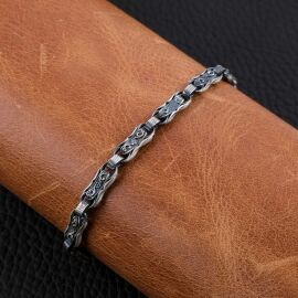 Argento Elite 'Prestige' Milenyum Ring Erkek Gümüş Bileklik - 2