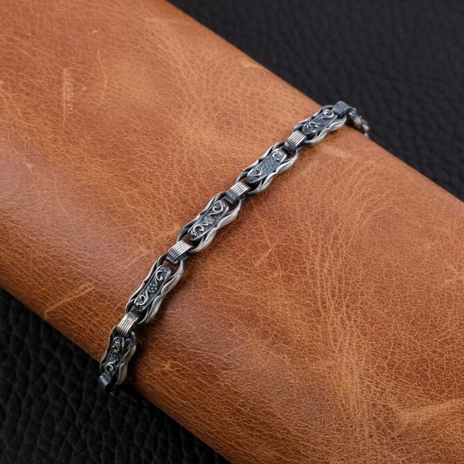 Argento Elite 'Prestige' Milenyum Ring Erkek Gümüş Bileklik - Tesbihcibaba