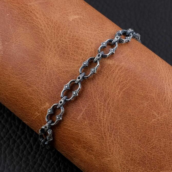 Argento Elite 'Prestige' Powerring Erkek Gümüş Bileklik - Tesbihcibaba