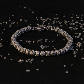 Argento Elite 'Prestige' Stone Node Erkek Gümüş Bileklik - 3