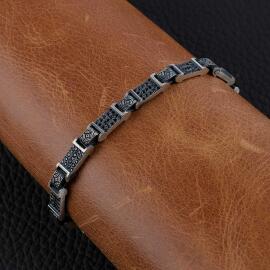 Argento Elite 'Prestige'Icon of Erkek Gümüş Bileklik - 1