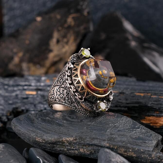 Ata Mirası Ayasofya-i Kebir Kalemkar Gümüş Yüzük - Tesbihcibaba