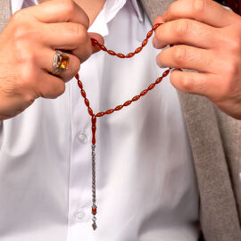 Ata Yadigarı Arpa Kesim Osmanlı Kehribar Tesbih - 2