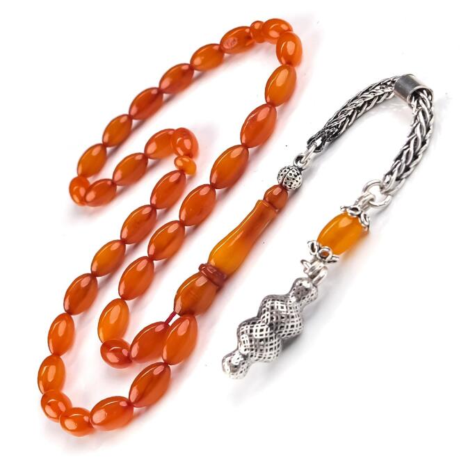 Ata Yadigarı El Boy Osmanlı Kehribar Tesbih - Tesbihcibaba