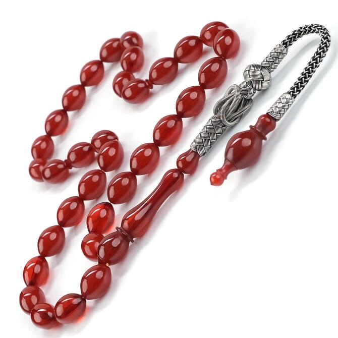 Ata Yadigari El Örmesi Kazaz Osmanlı Kehribar Tesbih - Tesbihcibaba