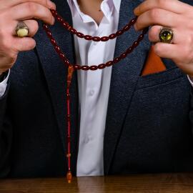 Ata Yadigarı Kolyeden Çekim Osmanlı Kehribar Tesbih - 1