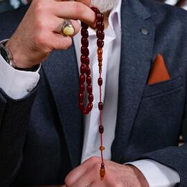 Ata Yadigarı Kolyeden Çekim Osmanlı Kehribar Tesbih - 2