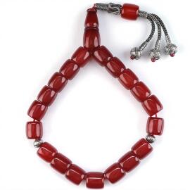 Ata Yadigarı Usta İşi Kazaz Vişne Renk Osmanlı Kehribarı Tesbih - 2