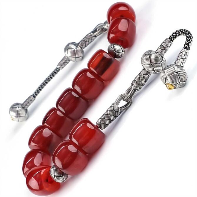 Ata Yadigarı Usta İşi Kazaz Zaza Osmanlı Kehribarı Tesbih - Tesbihcibaba