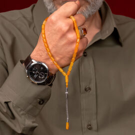 Ata Yadigarı Usta İşi Osmanlı Kehribar Tesbih - 1