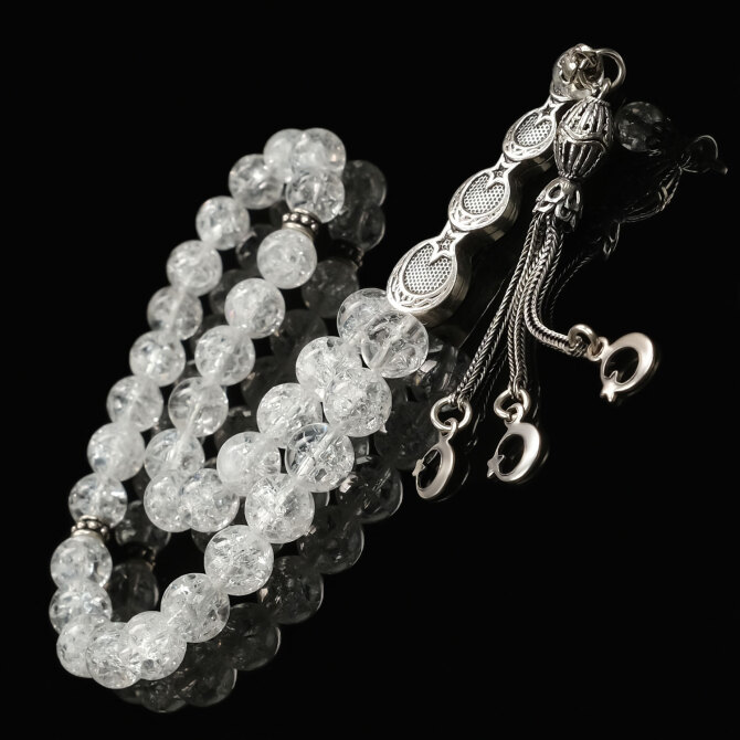 Ayyıldız Tasarım Buzlu Kuvars Tesbih - Tesbihcibaba