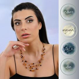Azure Jewel 6 Sıralı Baltık Damla Kehribar Kolye - 5