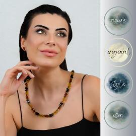 Azure Jewel Doğal Baltık Damla Kehribar Kolye Ve Küpe Seti Sertifikalı - 2