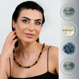 Azure Jewel Doğal Baltık Damla Kehribar Kolye Ve Küpe Seti Sertifikalı - 3