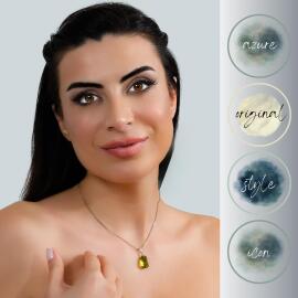 Azure Jewel Hayalet Zincir Karayip Damla Kehribar Kolye Yeşim Çiçeği - 2