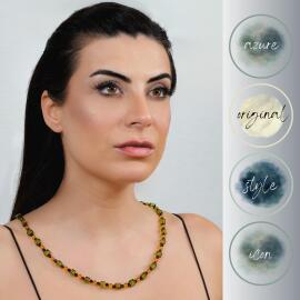 Azure Jewel Karayip Damla Kehribar Kolye Ve Küpe Seti Yeşilin Büyüsü - Sertifikalı - 3