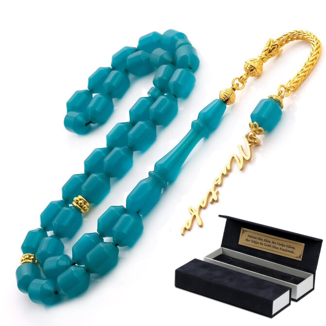 Baba Atölyeden İmza Tasarım Sıkma Kehribar Tesbih - Tesbihcibaba