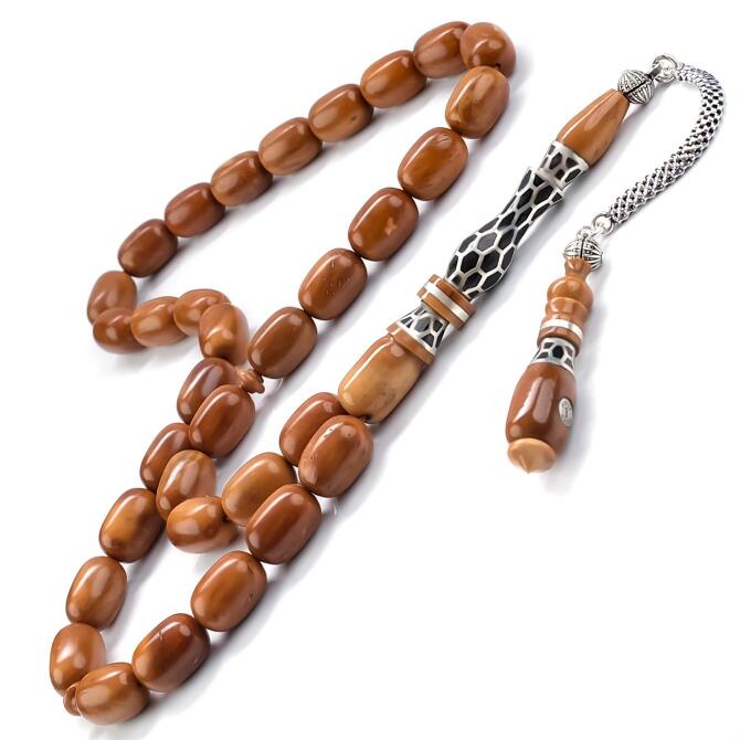 Baba Atölyeden Nakkaş Gümüş Tasarım Kuka Tesbih - Tesbihcibaba