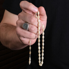 Baba Atölyeden Özel İşçilikli Koç Boynuzu Tesbih - 3