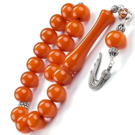 Baba İmame Sıkma Kehribar Maskot Tesbih - 1